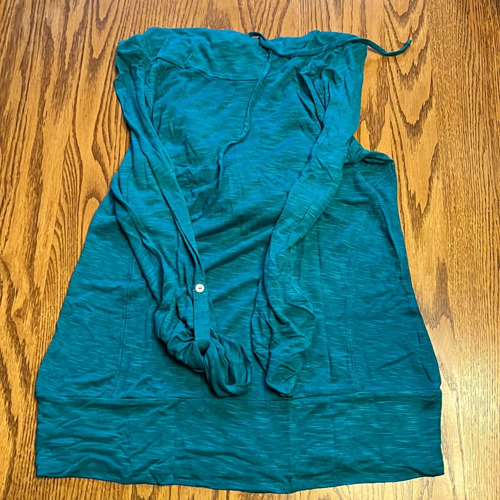 Neon Soul lightweight hoodie. Teal, Juniors size XL.